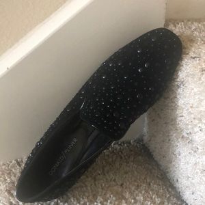 Black beaded flats size 7.5